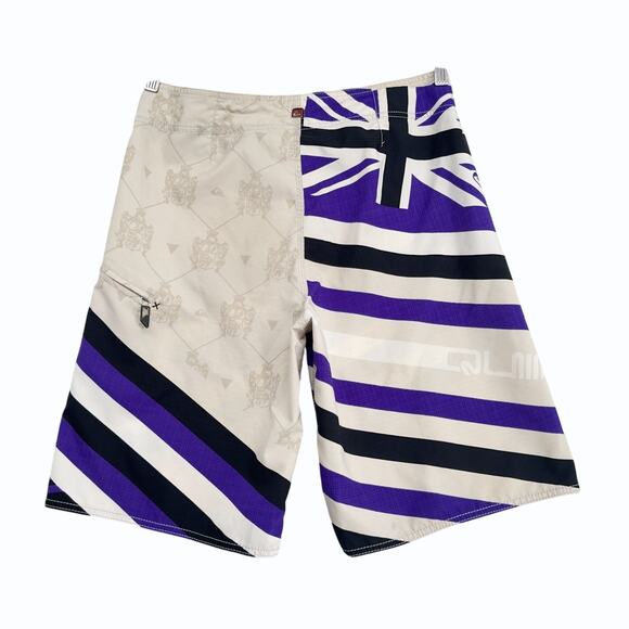 Quiksilver Pro Series Freddy P Collab Board Shorts Mens 34‎ Embroidered Ripstop - Picture 10 of 14